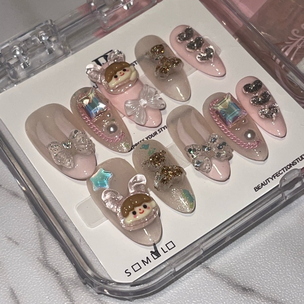 Reusable long press on nails